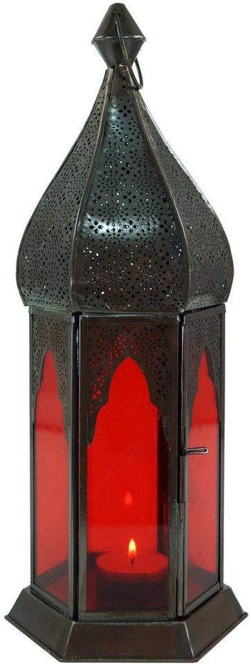 Guru-Shop Kerzenlaterne Orientalische Metall/Glas Laterne in.. von Guru-Shop