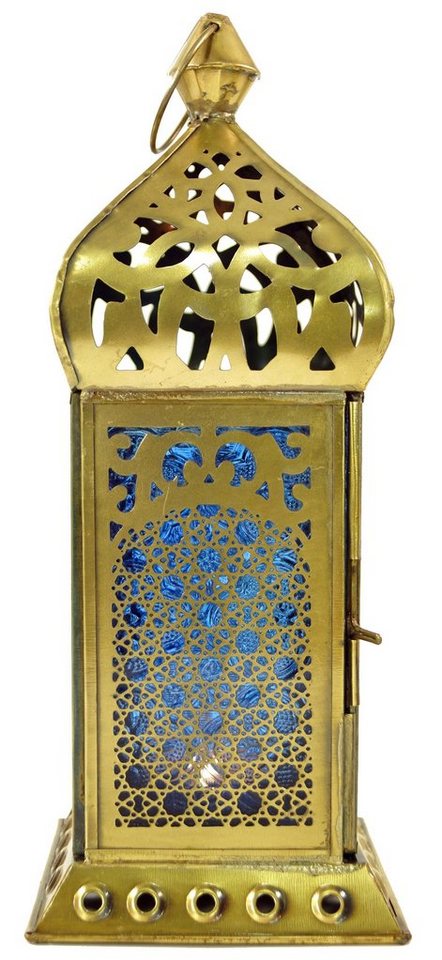 Guru-Shop Kerzenlaterne Orientalische Metall/Glas Laterne in.. von Guru-Shop