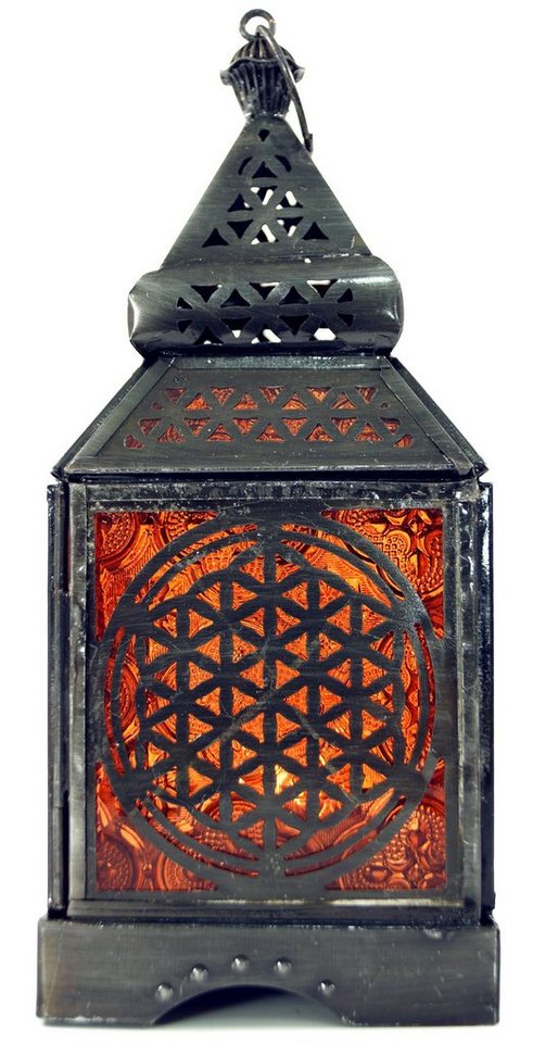 Guru-Shop Kerzenlaterne Orientalische Metall/Glas Laterne in.. von Guru-Shop