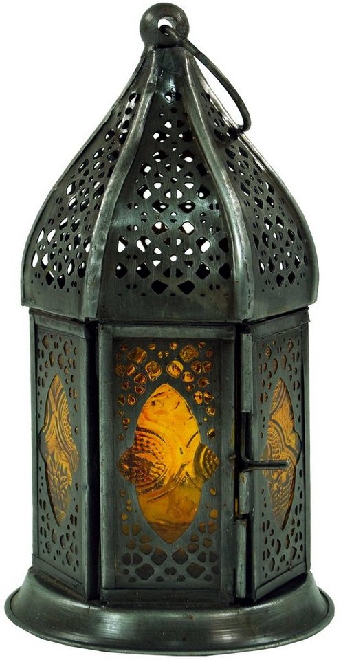 Guru-Shop Kerzenlaterne Orientalische Metall/Glas Laterne in.. von Guru-Shop