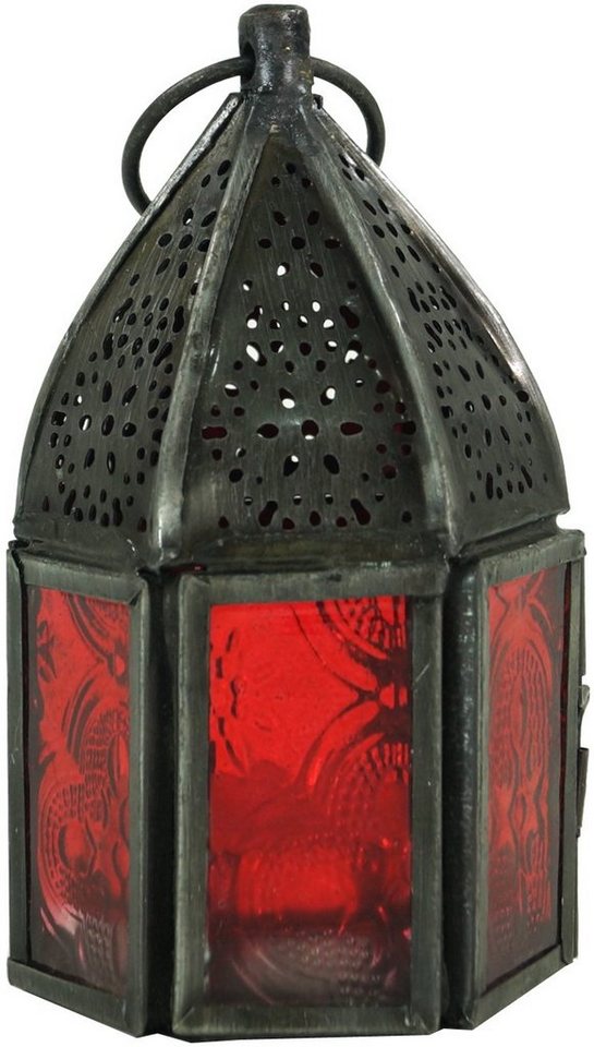 Guru-Shop Kerzenlaterne Orientalische Metall/Glas Laterne in.. von Guru-Shop