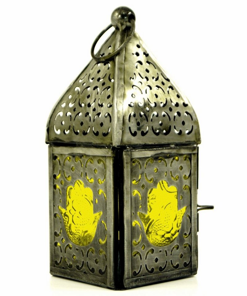 Guru-Shop Kerzenlaterne Orientalische Metall/Glas Laterne in.. von Guru-Shop