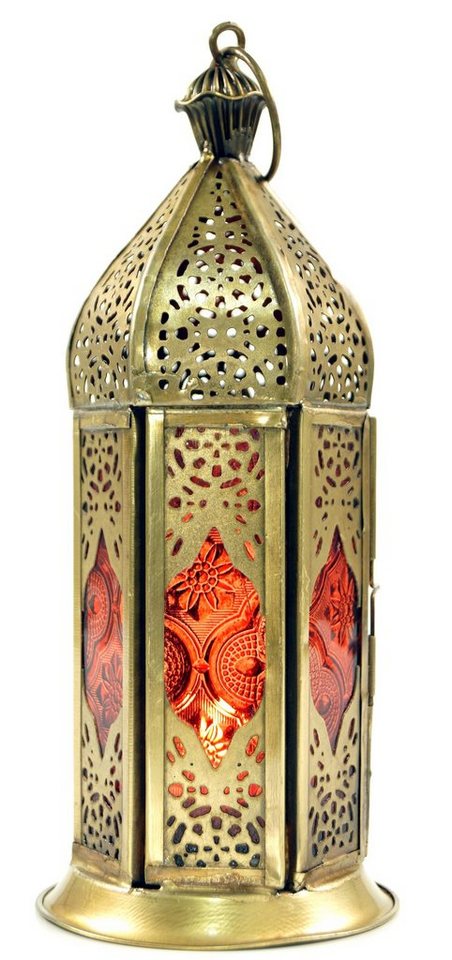 Guru-Shop Kerzenlaterne Orientalische Metall/Glas Laterne in.. von Guru-Shop