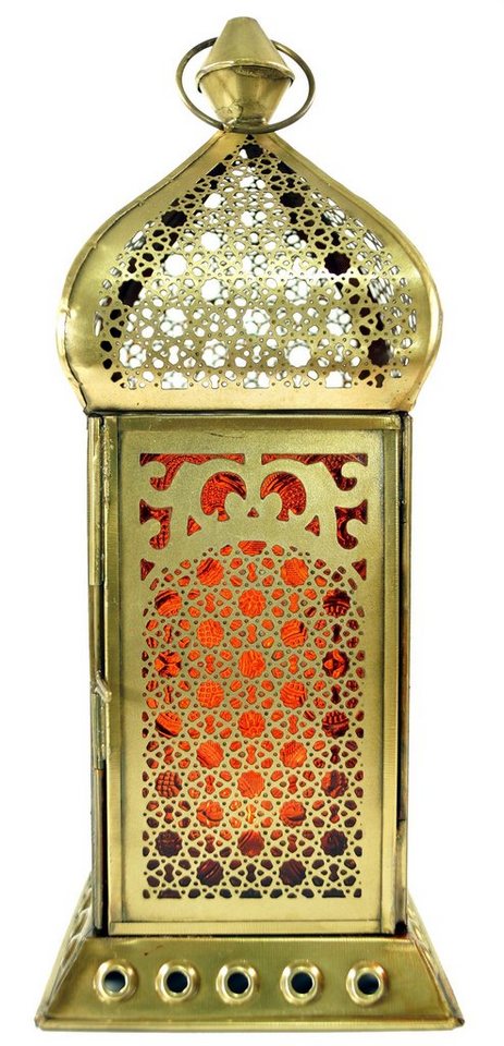 Guru-Shop Kerzenlaterne Orientalische Metall/Glas Laterne in.. von Guru-Shop