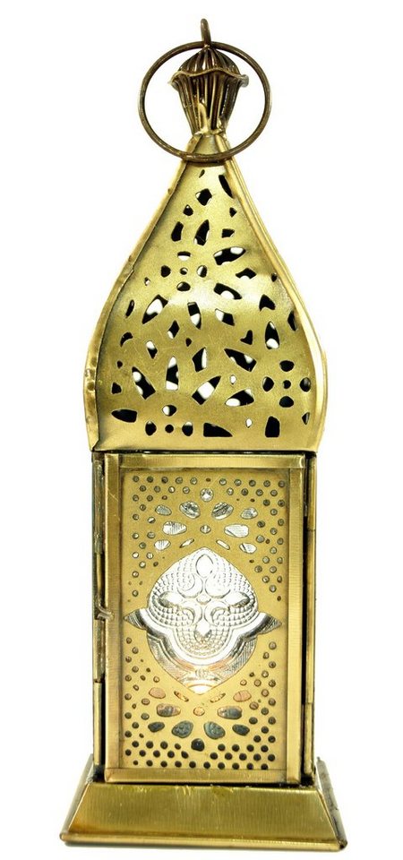 Guru-Shop Kerzenlaterne Orientalische Metall/Glas Laterne in.. von Guru-Shop