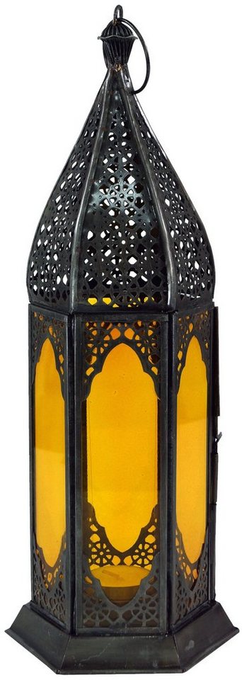 Guru-Shop Kerzenlaterne Orientalische Metall/Glas Laterne in.. von Guru-Shop