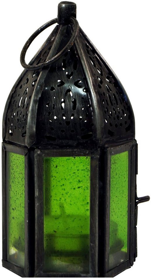 Guru-Shop Kerzenlaterne Orientalische Metall/Glas Laterne in.. von Guru-Shop