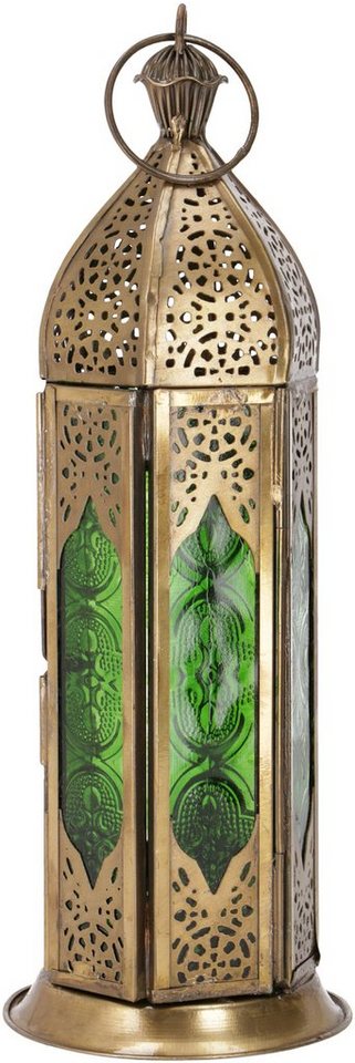 Guru-Shop Kerzenlaterne Orientalische Metall/Glas Laterne in.. von Guru-Shop