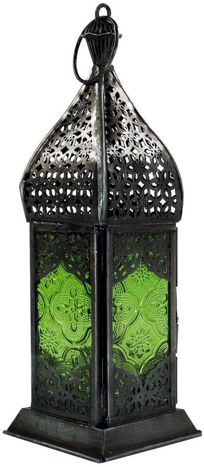 Guru-Shop Kerzenlaterne Orientalische Metall/Glas Laterne in.. von Guru-Shop