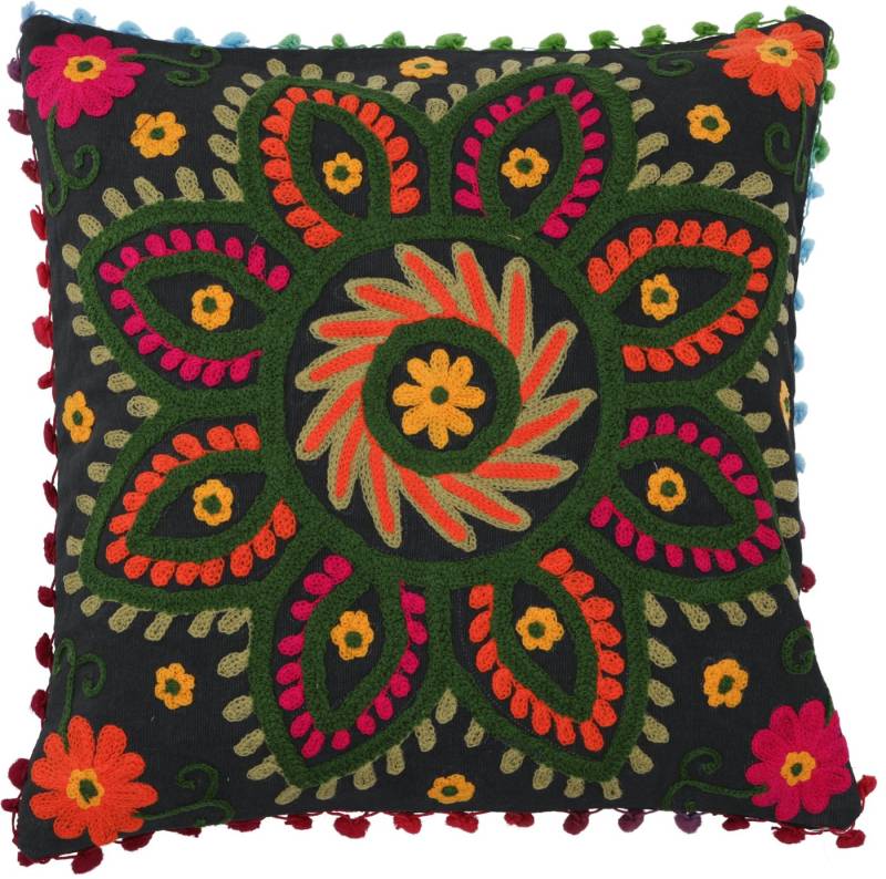 Guru-Shop Kissenbezüge Boho Kissenhülle, farbenfrohes besticktes.. von Guru-Shop