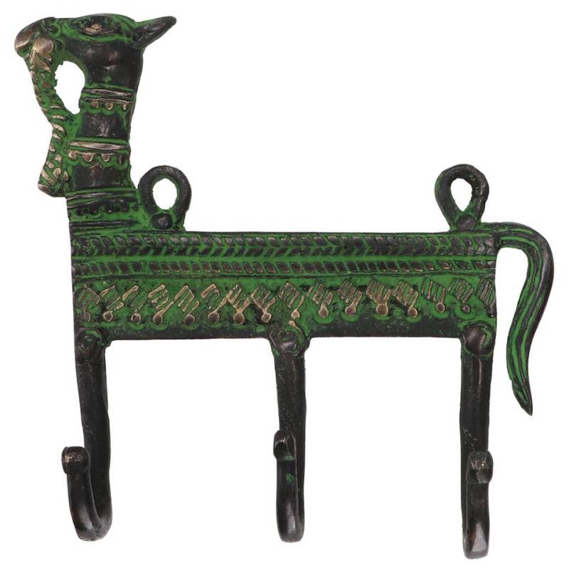 Guru-Shop Kleiderhaken Filigran verzierter 3`er Messing Wandhaken,.. von Guru-Shop