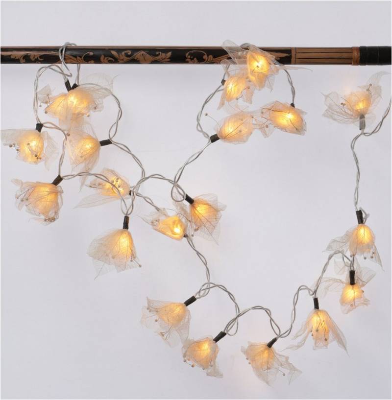 Guru-Shop LED-Lichterkette Batterie Blüten LED Lichterkette mit.. von Guru-Shop