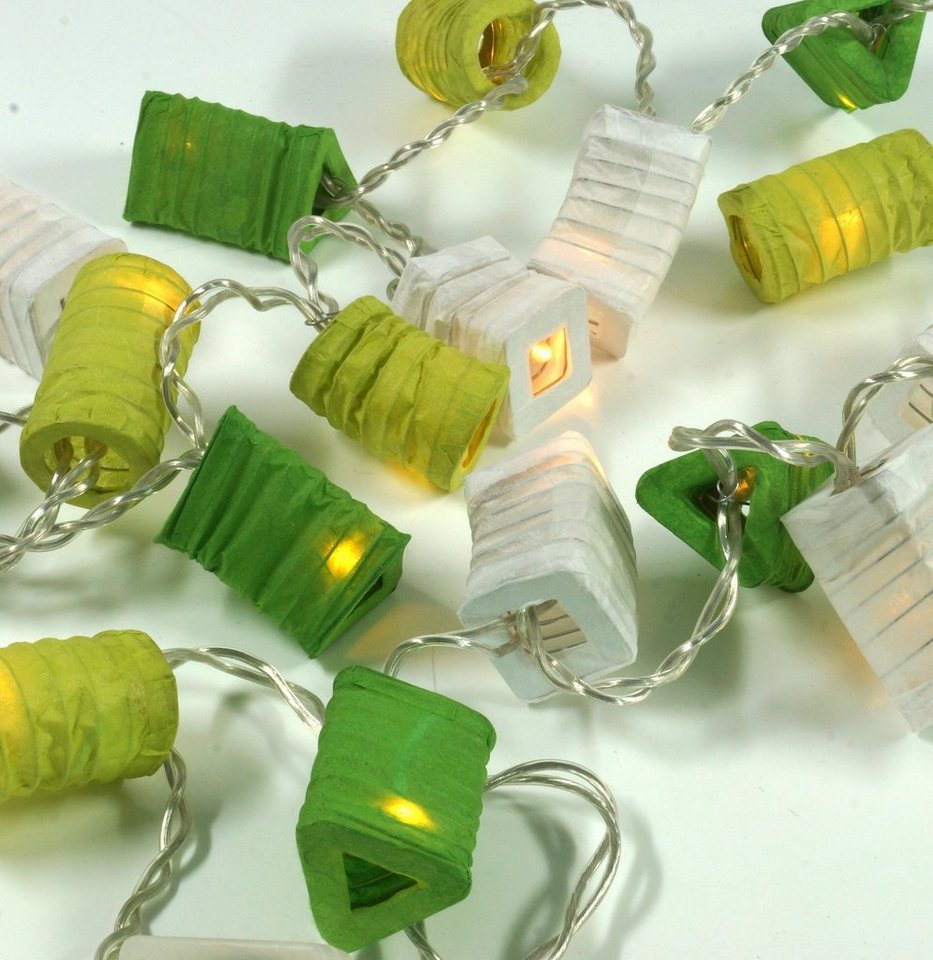 Guru-Shop LED-Lichterkette LED Lichterkette Lampions - mix grün von Guru-Shop