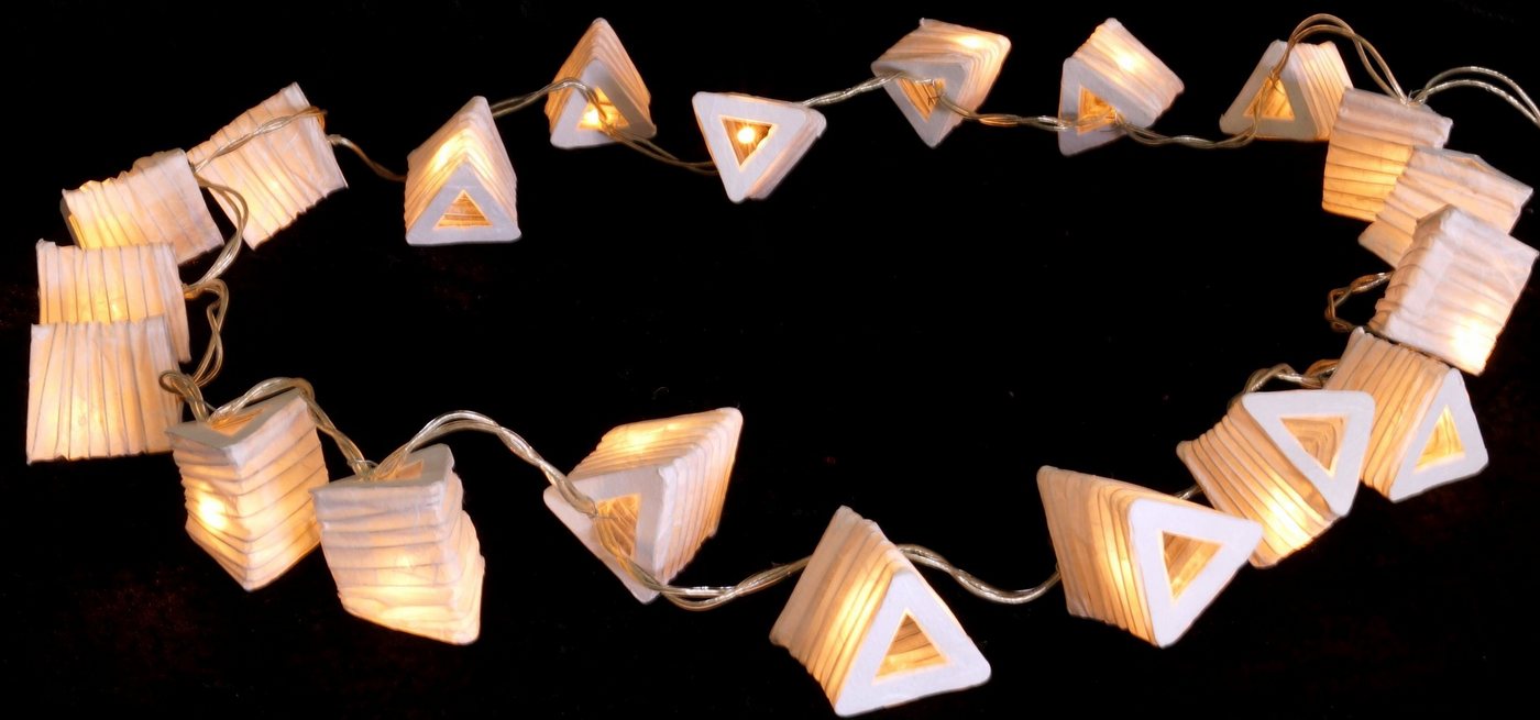 Guru-Shop LED-Lichterkette LED Lichterkette Lampions triangle - mix.. von Guru-Shop