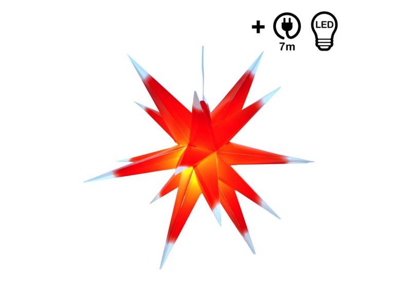 Guru-Shop LED-Stern für außen Wetterfester faltbarer 3D Außenstern Ø 55 cm.., Leuchtmittel inklusive von Guru-Shop