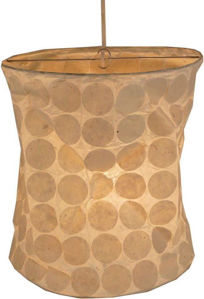 Guru-Shop Lampenschirm Runde Boho Papier Hängelampe, Lokta.. von Guru-Shop