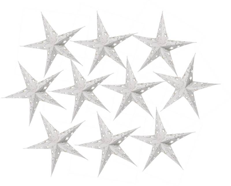 Guru-Shop Papiersterne 10 Stk. Papier Ministern für Lichterkette 20.. von Guru-Shop