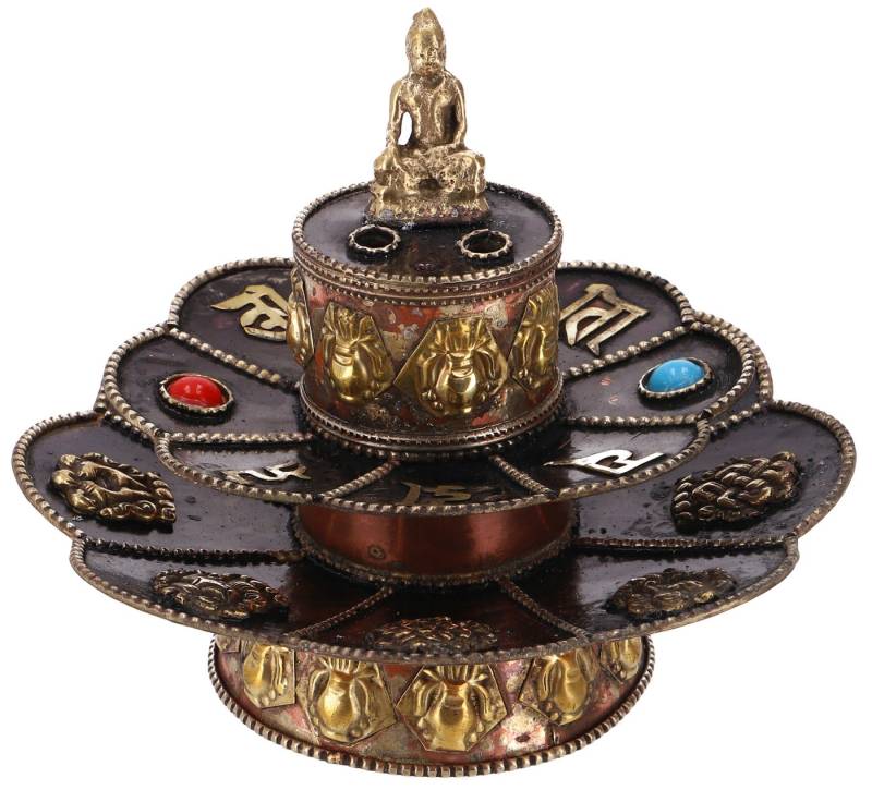 Guru-Shop Räucherstäbchen-Halter Tibetischer Räucherstäbchenhalter, Messing.. von Guru-Shop