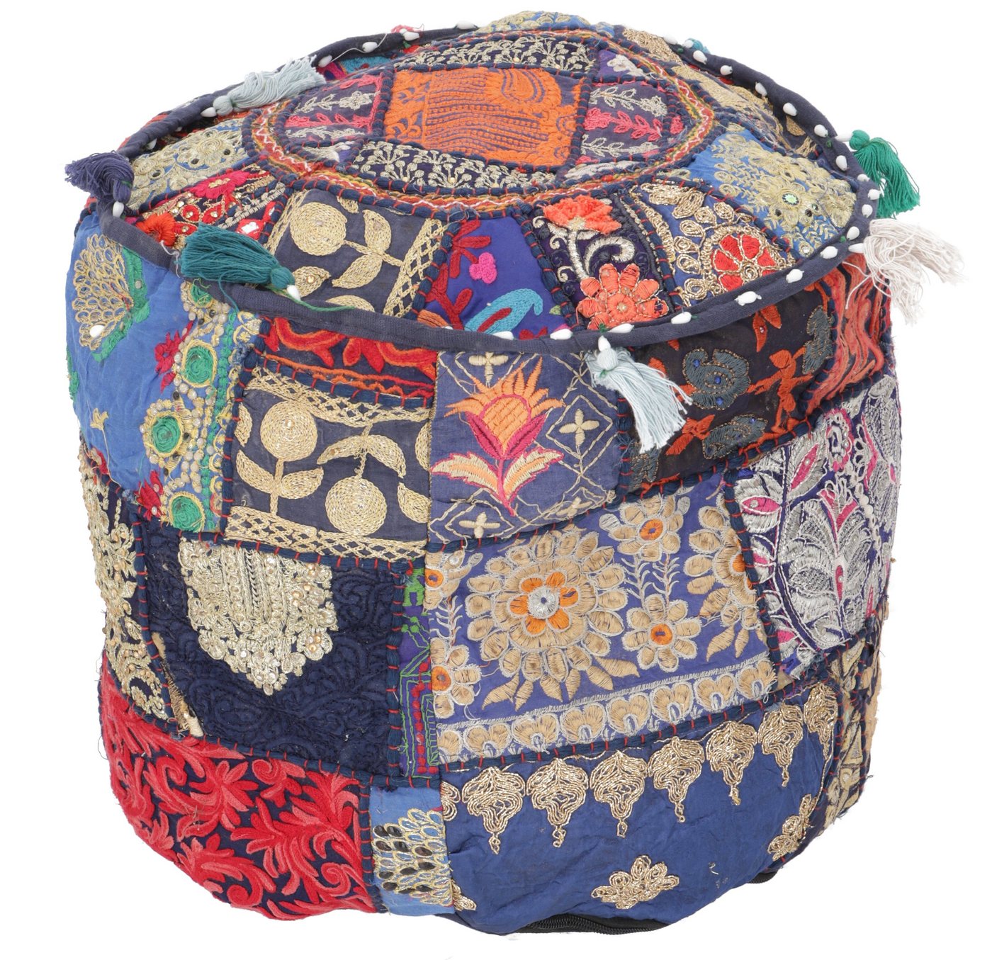 Guru-Shop Sitzkissen Rajasthan Pouf Bezug, Kissenhülle für.. von Guru-Shop