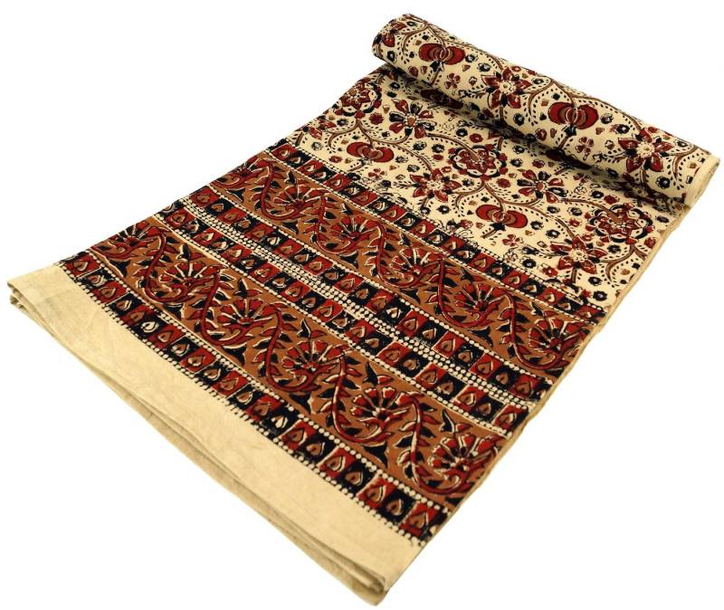 Guru-Shop Tagesdecke Blockdruck Tagesdecke, Bett & Sofaüberwurf,.. von Guru-Shop