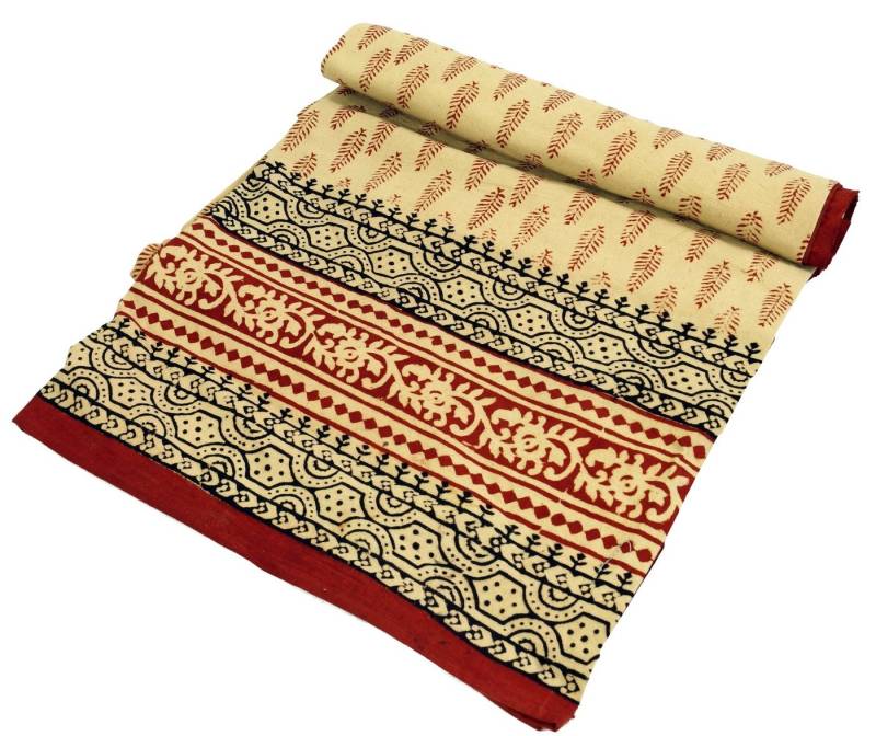 Guru-Shop Tagesdecke Blockdruck Tagesdecke, Bett & Sofaüberwurf,.. von Guru-Shop