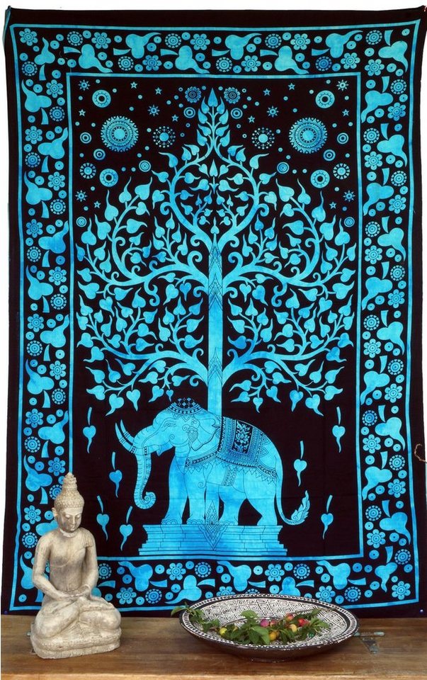 Guru-Shop Tagesdecke Boho-Style Wandbehang, indische Tagesdecke -.. von Guru-Shop