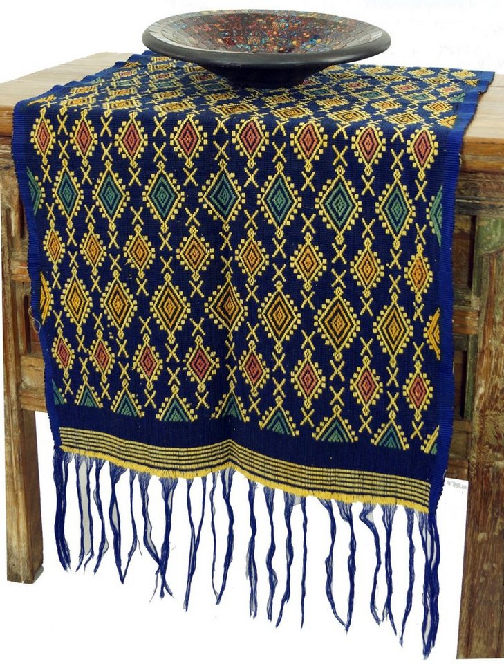 Guru-Shop Tischläufer Traditionelles handgewebtes Ikat Tuch,.. von Guru-Shop