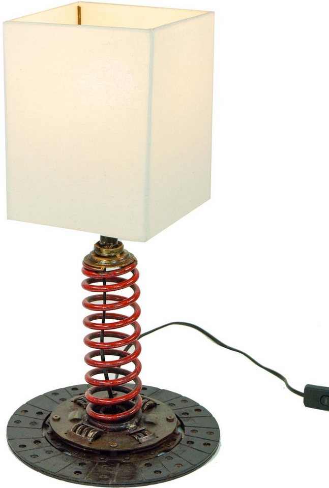 Guru-Shop Tischleuchte Tischlampe, Upcycling Lichtobjekt aus Altmetall.., Leuchtmittel nicht inklusive von Guru-Shop