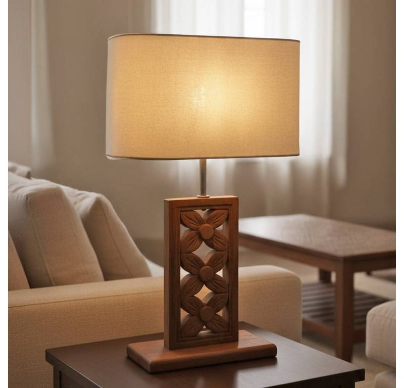 Guru-Shop Tischleuchte Tischlampe mit balinesischemn Blumenmotiv.., Leuchtmittel nicht inklusive Guru-Shop Tischleuchte Tischlampe mit balinesischemn Blumenmotiv.., Leuchtmittel nicht inklusive von Guru-Shop