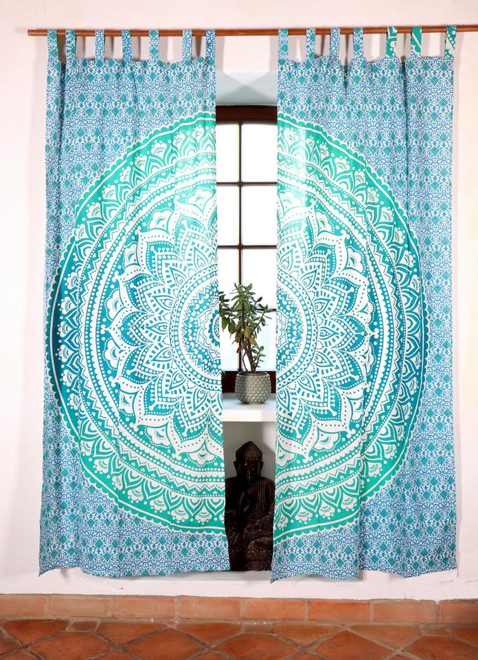 Guru-Shop Vorhang Boho Vorhänge, Gardine (1 Paar) mit Schlaufen,.. von Guru-Shop