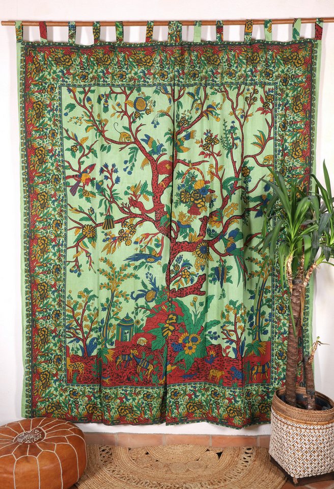 Guru-Shop Vorhang Boho Vorhänge, Gardine (1 Paar) mit Schlaufen,.. von Guru-Shop