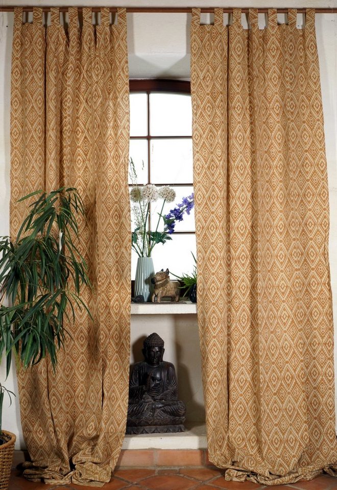 Guru-Shop Vorhang Boho Vorhänge, überlange Gardine (1 Paar) mit.. von Guru-Shop