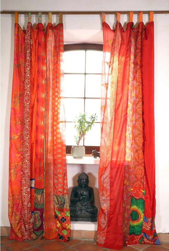 Guru-Shop Vorhang Seidiger Vorhang(1 Stk) indische Boho Gardine.. von Guru-Shop