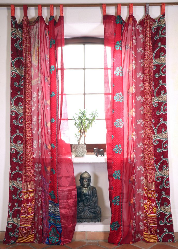 Guru-Shop Vorhang Vorhang 2 Stück seidige upcyceling Gardine aus.. Guru-Shop Vorhang Vorhang 2 Stück seidige upcyceling Gardine aus.. von Guru-Shop