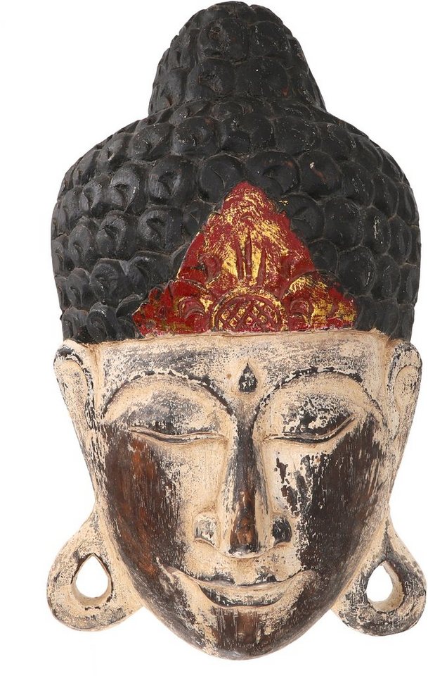 Guru-Shop Wandbild Vintage Buddha Maske, geschnitzter Wandschmuck,.. von Guru-Shop