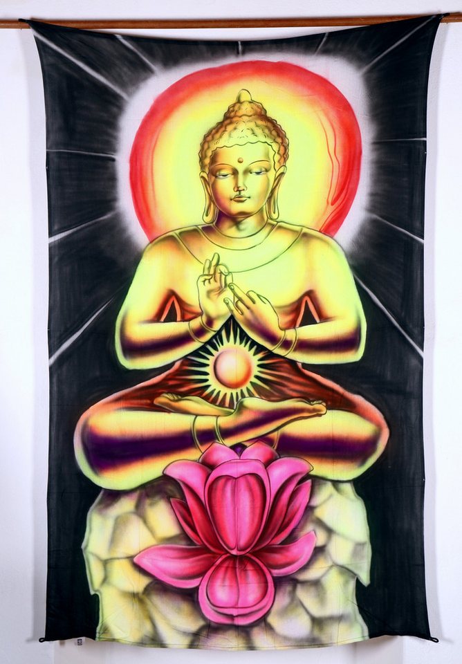 Guru-Shop Wandteppich Goa Wandtuch, UV Schwarzlicht Wandbehang,.., Höhe: 200 mm Guru-Shop Wandteppich Goa Wandtuch, UV Schwarzlicht Wandbehang,.., Höhe: 200 mm von Guru-Shop