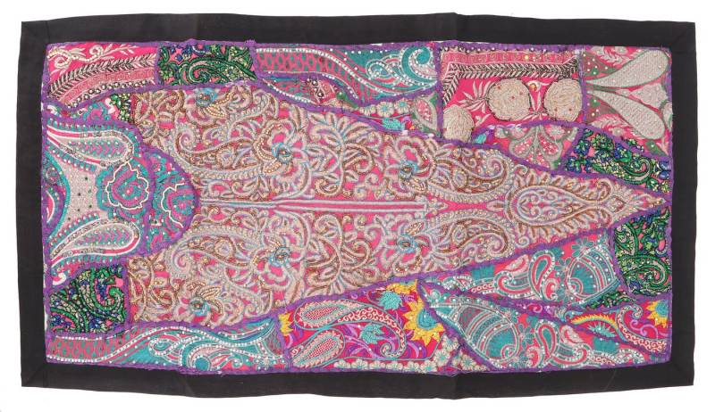 Guru-Shop Wandteppich Indischer Wandteppich Patchwork Wandbehang,.., Höhe: 45 mm von Guru-Shop