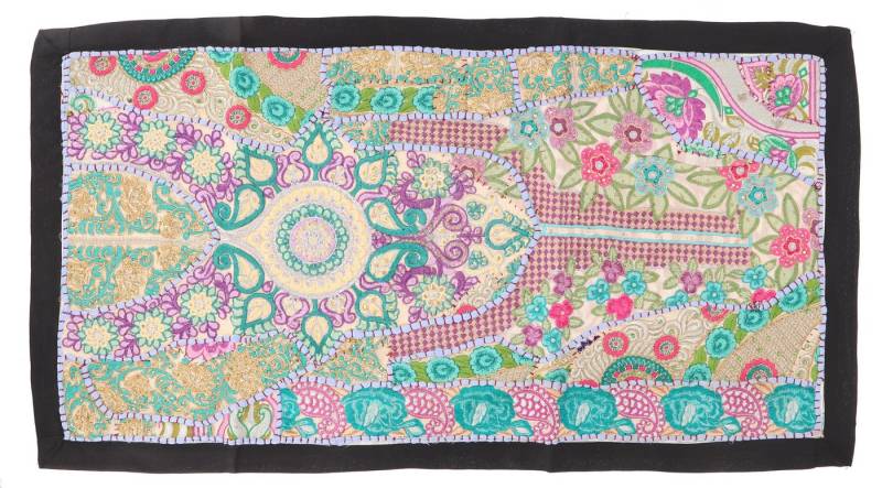 Guru-Shop Wandteppich Indischer Wandteppich Patchwork Wandbehang,.., Höhe: 45 mm von Guru-Shop