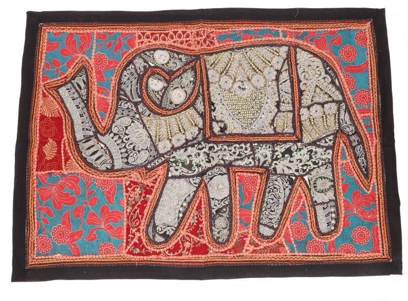 Guru-Shop Wandteppich Indischer Wandteppich Patchwork Wandbehang.., Höhe: 65 mm von Guru-Shop