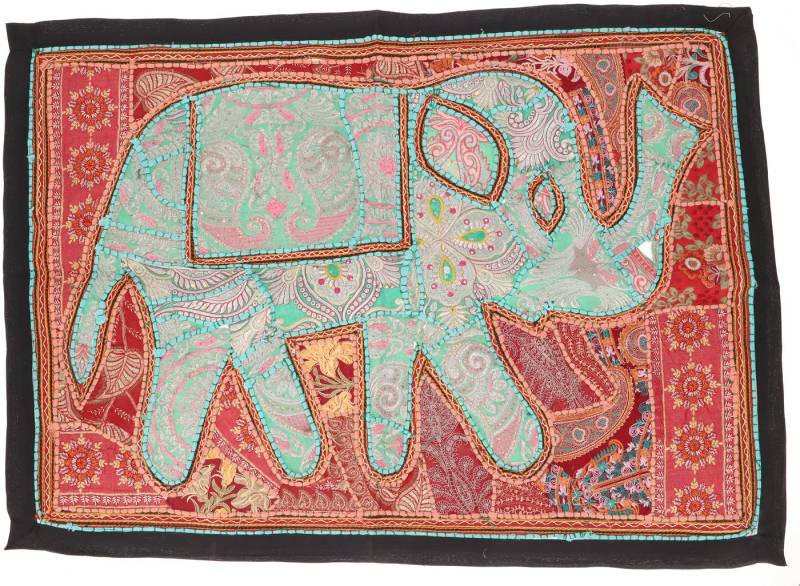 Guru-Shop Wandteppich Indischer Wandteppich Patchwork Wandbehang.., Höhe: 65 mm von Guru-Shop