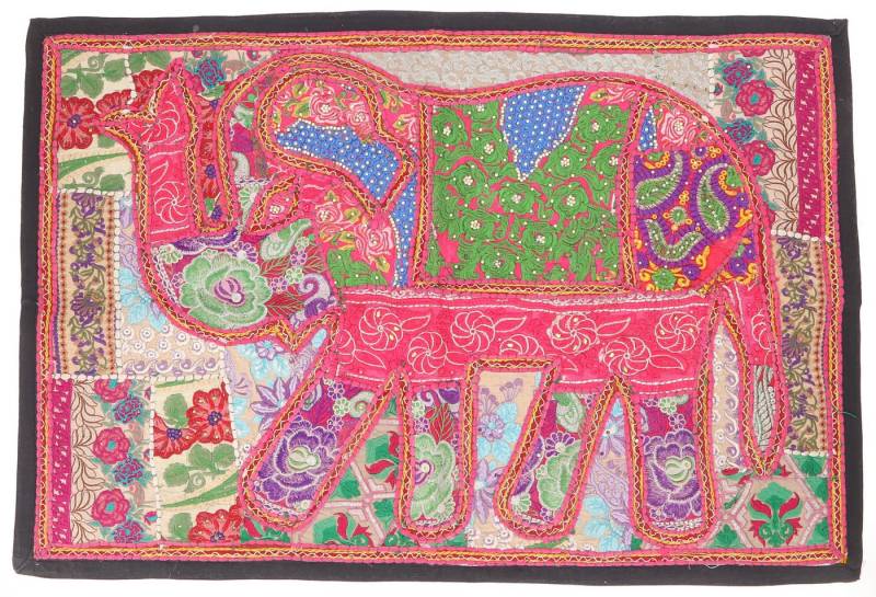 Guru-Shop Wandteppich Indischer Wandteppich Patchwork Wandbehang.., Höhe: 65 mm von Guru-Shop