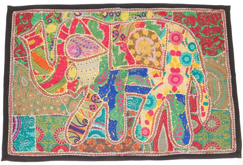 Guru-Shop Wandteppich Indischer Wandteppich Patchwork.., Höhe: 65 mm von Guru-Shop
