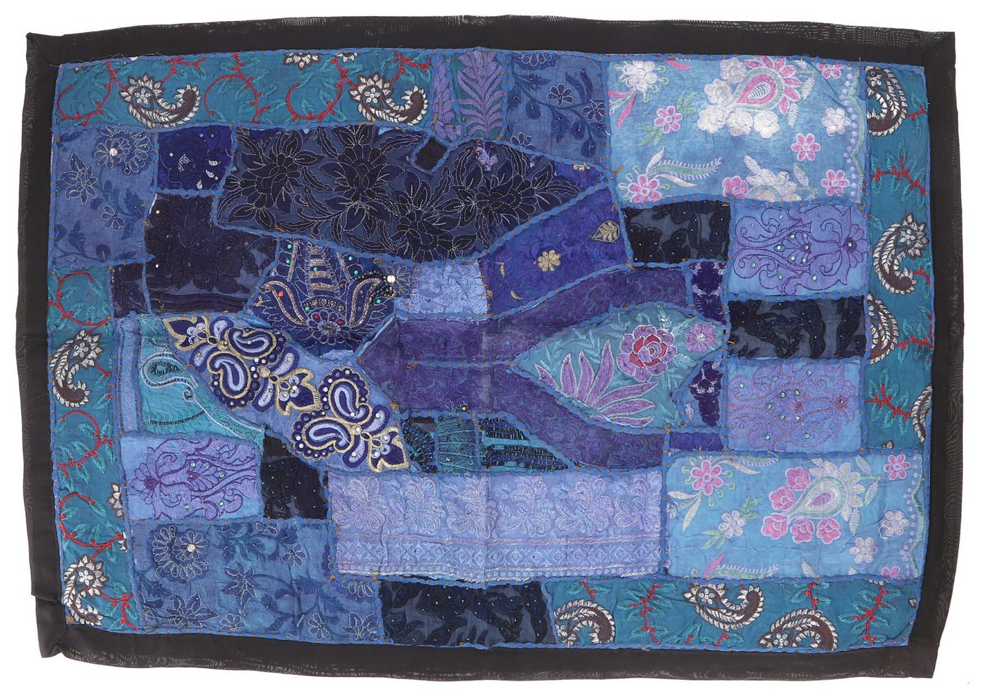 Guru-Shop Wandteppich Indischer Wandteppich Patchwork.., Höhe: 65 mm Guru-Shop Wandteppich Indischer Wandteppich Patchwork.., Höhe: 65 mm von Guru-Shop