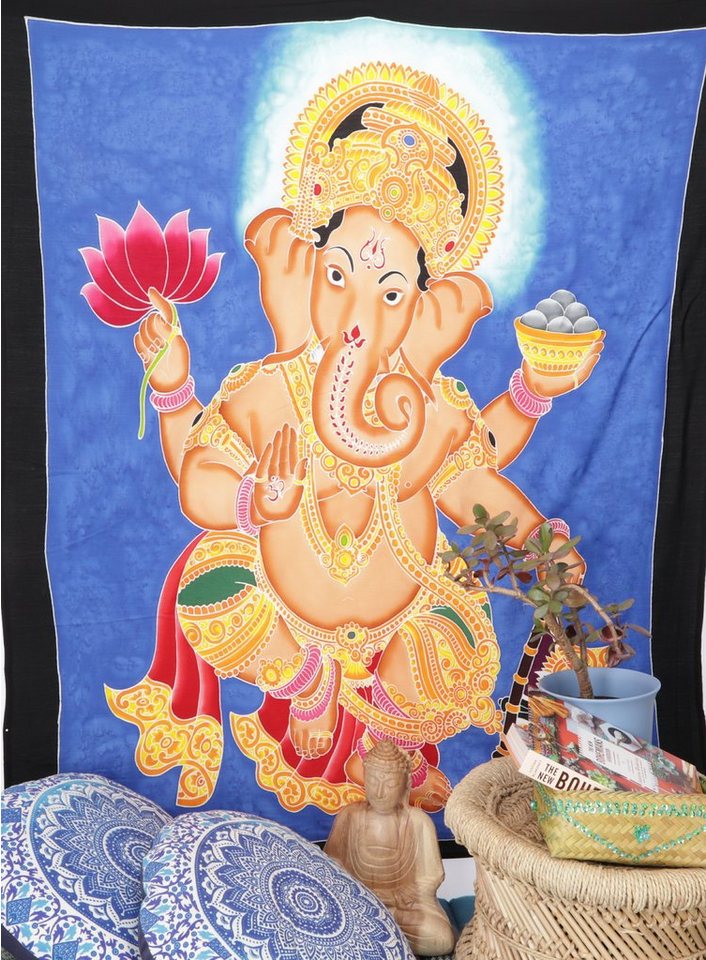 Guru-Shop Wandteppich Wandbehang, Wandtuch, Wandbild, Batiktuch -.., Höhe: 95 mm von Guru-Shop