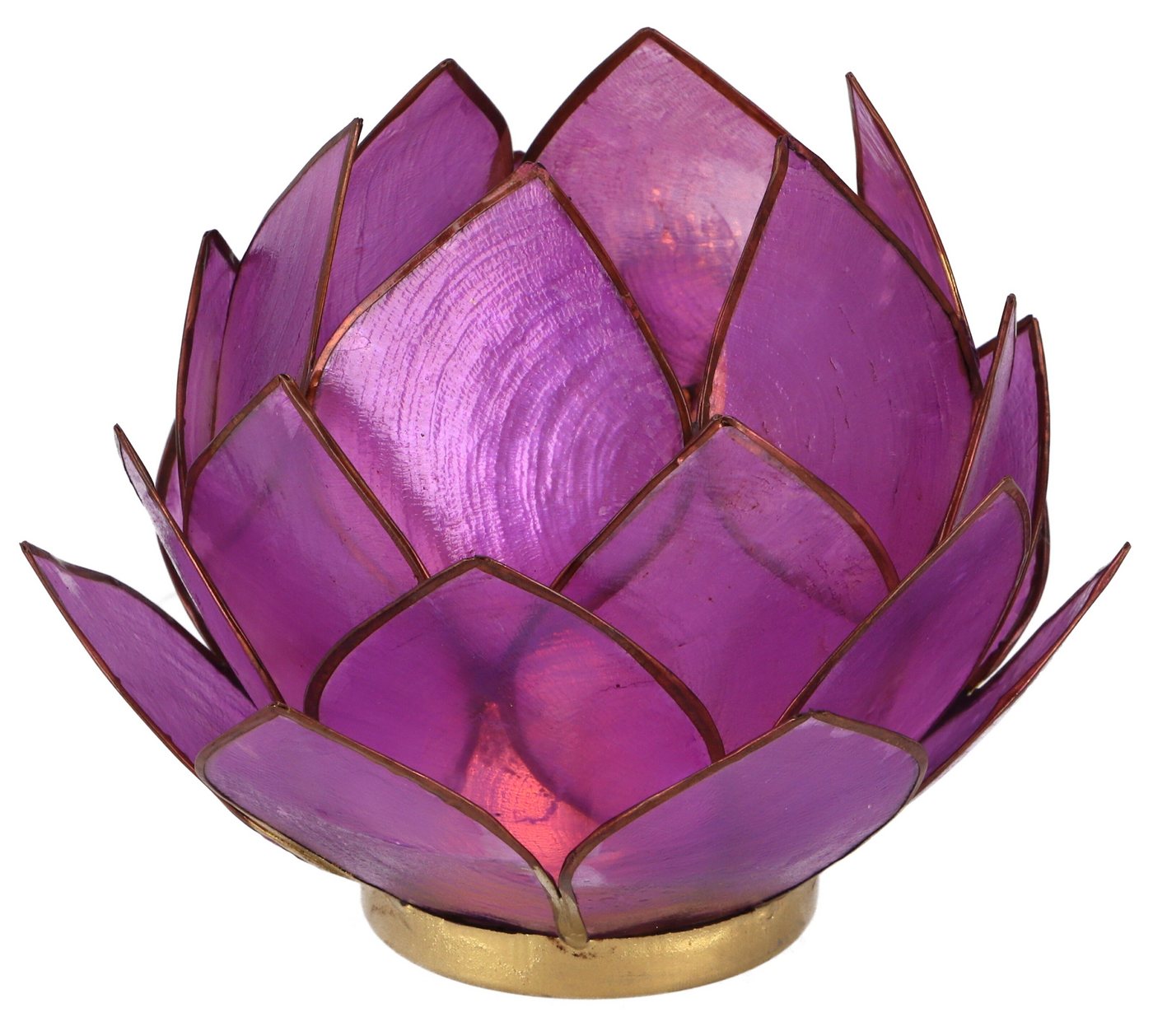 Guru-Shop Windlicht Lotus Teelicht Muschel 14*10 cm - dunkellila Guru-Shop Windlicht Lotus Teelicht Muschel 14*10 cm - dunkellila von Guru-Shop