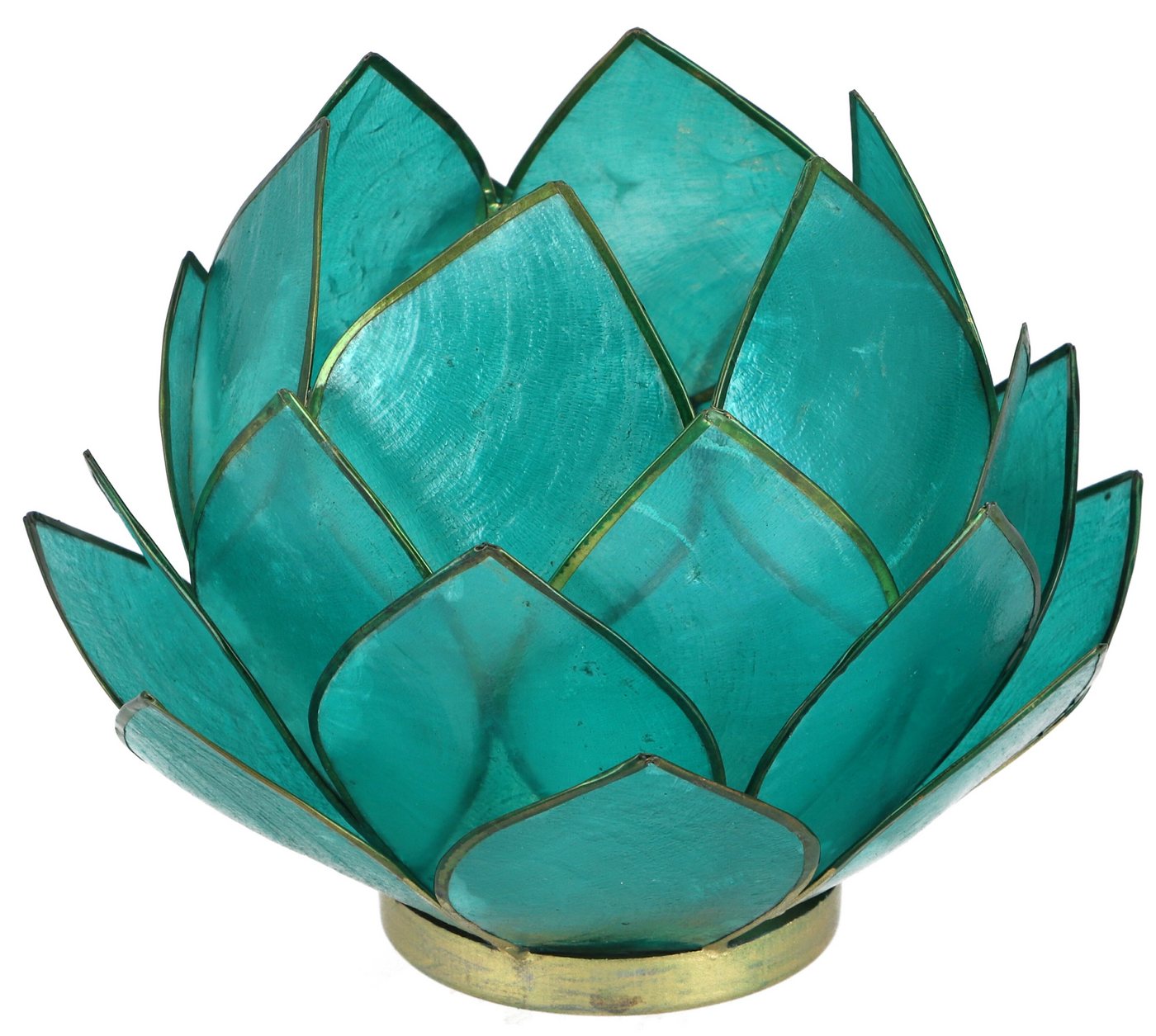 Guru-Shop Windlicht Lotus Teelicht Muschel 14*10 cm - türkis Guru-Shop Windlicht Lotus Teelicht Muschel 14*10 cm - türkis von Guru-Shop