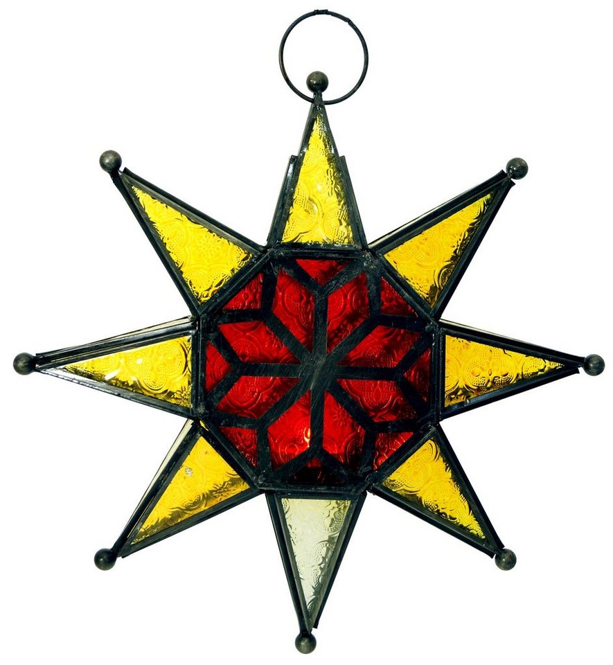 Guru-Shop Windlicht Orientalischer Glas Stern in marrokanischem.. von Guru-Shop