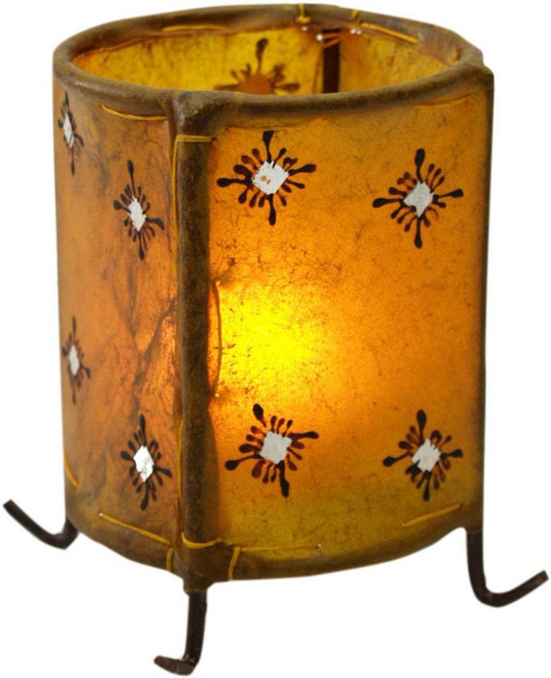 Guru-Shop Windlicht Orientalisches Teelicht Henna - Modell 1 gelb von Guru-Shop