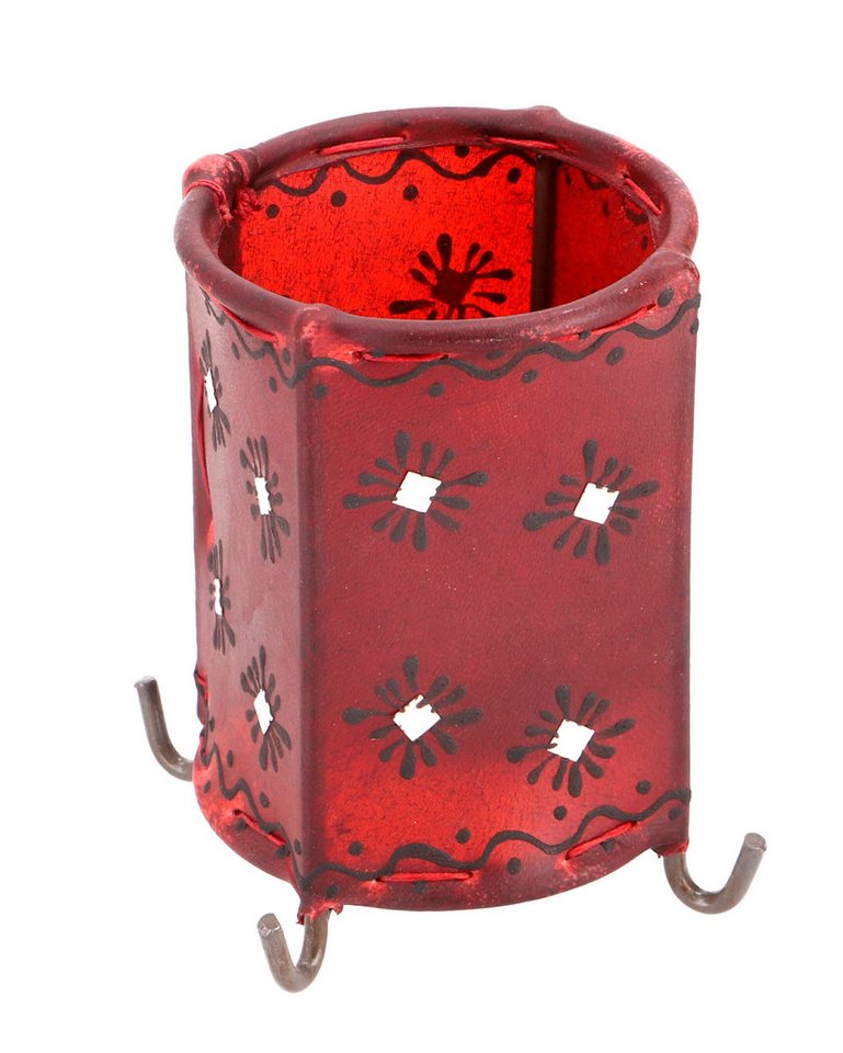 Guru-Shop Windlicht Orientalisches Teelicht Henna - Modell 1 rot von Guru-Shop