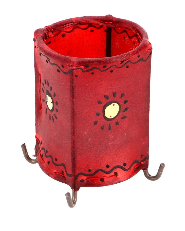 Guru-Shop Windlicht Orientalisches Teelicht Henna - Modell 2 rot von Guru-Shop